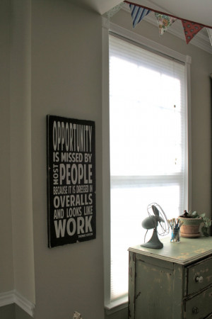 Opportunity - a Thomas Edison Quote - Distressed Sign in Black with ...