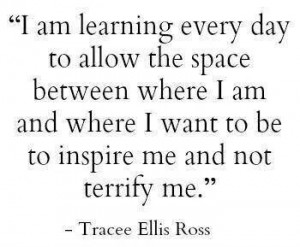 The space between where I am and where I want to be