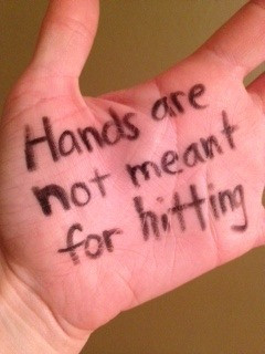 Hands are not meant for hitting.