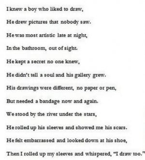Self Harm Quotes And Poems No i do not se... self harm