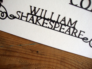 Shakespeare Quotes Hand-Cut Paper Art
