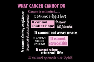 What Cancer Cannot Do...