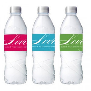 Water Bottle Labels - Scripted Sayings Design