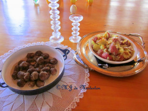 Serve Swedish meatballs with new potatoes and perhaps a little ...
