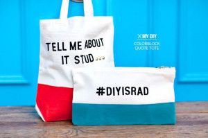 MY DIY | Quote Tote & Clutch | I SPY DIY Kate Spade DIY