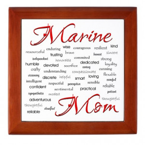 ... Gifts > Holiday Living Room > Marine Mom poem in words Keepsake Box