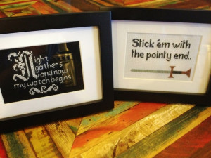 Cross-Stitch GoT Quotes - Couldn't be happier!