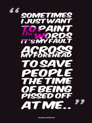 Funny quote about guilt by Christina Westover.