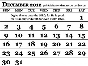 Other Free Printable 2012 Calendars and Blank Calendars Planners