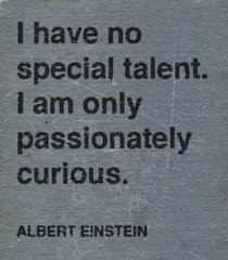 have no special talent. I am only passionately curious. Albert ...