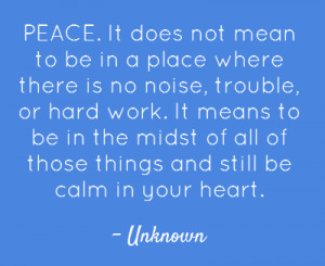 Peace Does Not Mean Place Quotes
