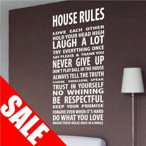 Large Family Love Hope Wall Quotes / Wall Stickers/ Wall Decals / Wall
