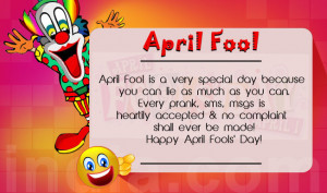 them by fooling and lying on first april april fool