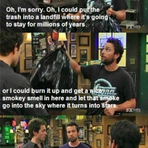 Charlie Day Tells Dennis & Mac What Happens When He Burns Trash On It ...