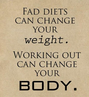 Fad Diets Can change Weight,Working Out can Change Your Body ...