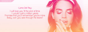 Lana Del Rey Blue Jeans Lyrics Facebook Cover