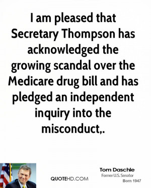 am pleased that Secretary Thompson has acknowledged the growing ...