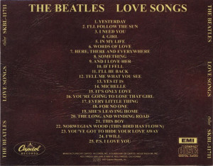 Hubby made me a Beatles love songs only mix CD:)