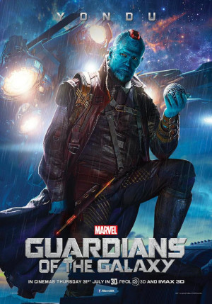 Michael Rooker as Yondu in a promotional poster for 