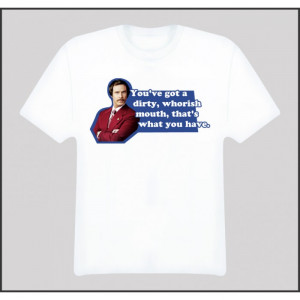 Ron Burgundy Will Ferrell Anchorman Quotes Movie Funny T Shirt