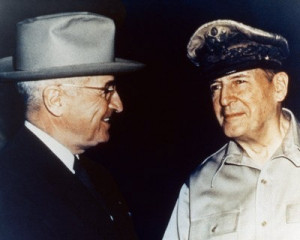 ... seller to make it to high office, Harry Truman with Douglas MacArthur