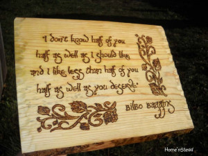 Bilbo Baggins Quote Hobbit Saying Wall Hanging The Hobbit Fan Gift ...