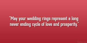 ... rings represent a long never ending cycle of love and prosperity