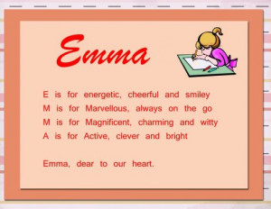Acrostic name poems are simple
