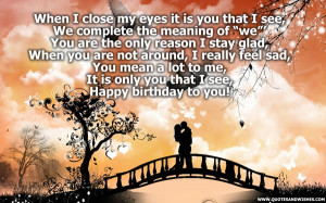 ... ,Poem Birthday quotes,husband greeting ecards When I close my eyes