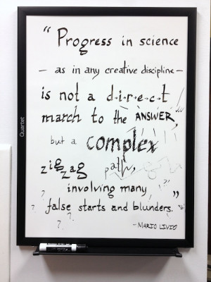 Text: “Progress in science — as in any creative discipline — is ...