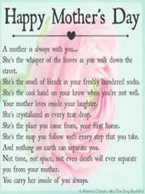 mothers day poems for mothers passed away