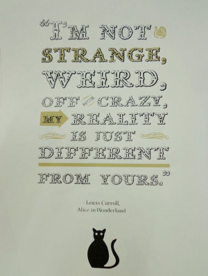 Alice in Wonderland Quote Poster handpulled screen by HOCUSMANILA,