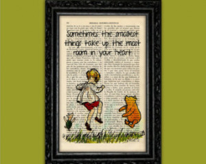 Winnie the Pooh Piglet The Smallest Thing Art Print - E H Shepard Art ...