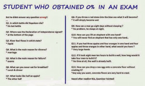 Funny Student Exam Answer Sheet - World Funny Picture