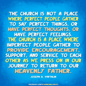 As you go to church today, please consider this quote. I am too often ...