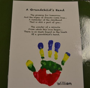 Grandparent Poem By Kinderkicks Edublogs About Grandchild's Hand With ...