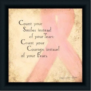 Amazon.com: Courage Pink Ribbon Breast Cancer Sign Art Print Framed ...