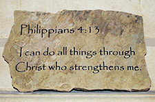 Bible Verses Etched in Stone