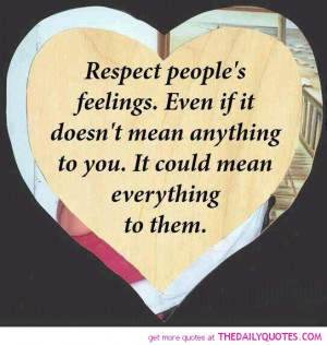 Respect People s Feelings