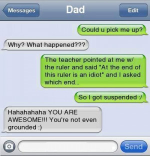 Funny text – I got suspended from school