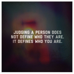 Exactly! Normally unhappy/jealous people judge others by their outside ...