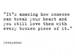 can feel the pain in my heart.