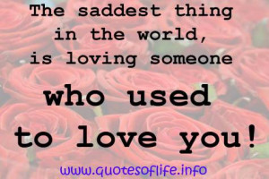 ... world, is loving someone who used to love you - Sad love wallpapers