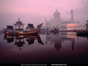 Mosque Reflection, Brunei, 1998