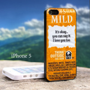 Taco Bell Sauce Packet Sayings - Design For iPhone 5 Black Case