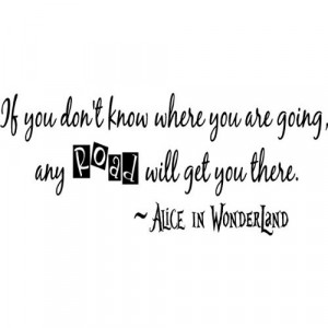 if you don’t know where you are going + alice in wonderland quote ...
