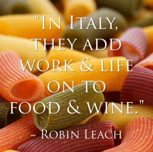 ... work and life on to food and wine.