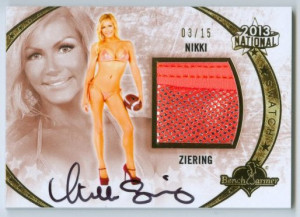 Nikki Ziering 2013 Rare bikini swatch autograph card of beautiful ...