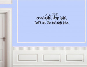 , sleep tight, don't let the Vinyl wall decals quotes sayings words ...