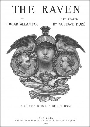 ... illustration Gustave Doré Edgar Allan Poe 19th century the raven Lit